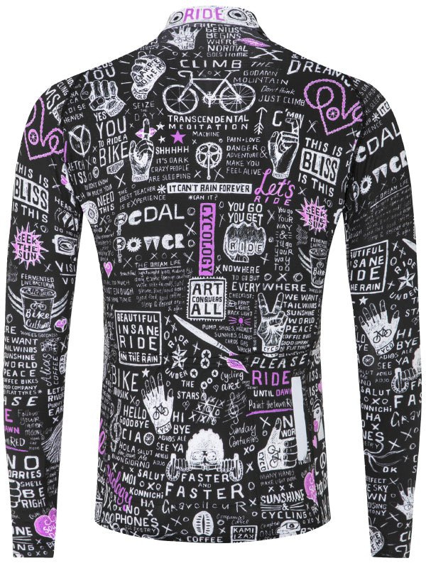 Bike Graffiti Lightweight Long Sleeve Summer Jersey - Cycology Clothing UK