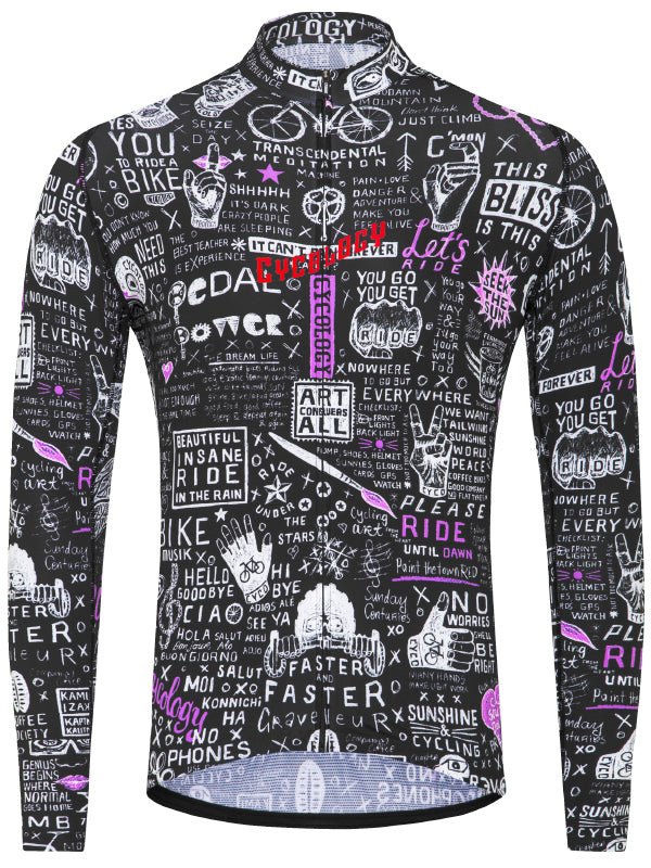 Bike Graffiti Lightweight Long Sleeve Summer Jersey - Cycology Clothing UK