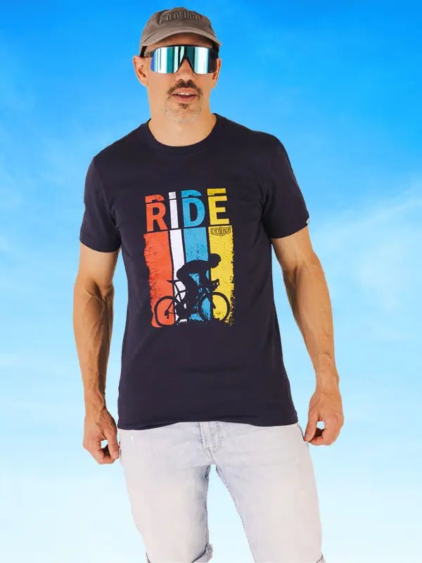 Ride T Shirt Navy - Cycology Clothing UK