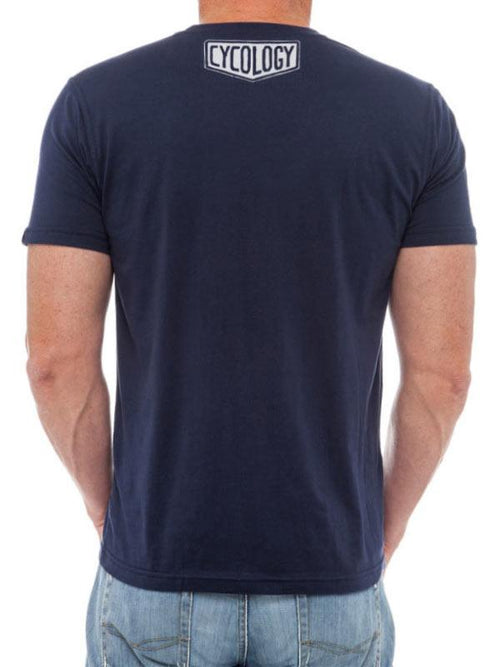 The Blueprint MTB Mens Navy Cycling T shirt | Cycology Clothing UK