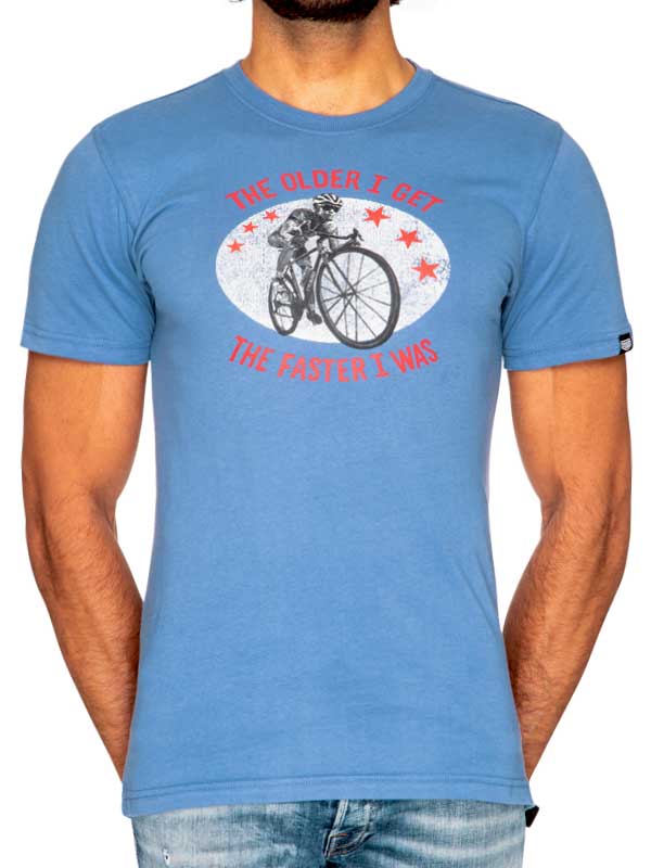 The Faster I Was T Shirt Blue - Cycology Clothing UK